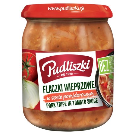 Pudliszki Flaczki wieprzowe w sosie pomidorowym 500 g (1)