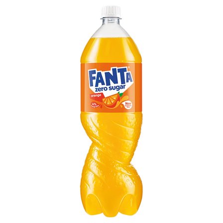 Fanta zero Napój gazowany o smaku pomarańczowym 1,5 l (1)