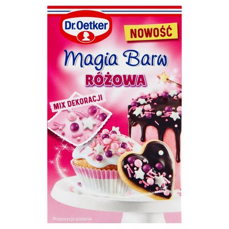 Dr. Oetker Mix dekoracji magia barw różowa 70 g (1)