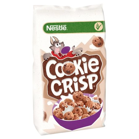 Nestlé Cookie Crisp Zbożowe płatki w kształcie ciasteczek o smaku czekoladowym 250 g (1)