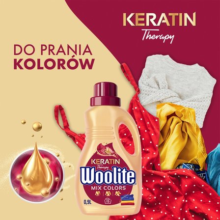 Woolite Keratin Therapy Płyn do prania do kolorów 0,9 l (15 prań) (3)