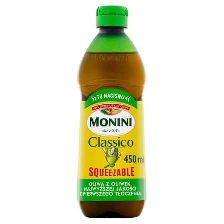 Monini Classico Squeezable Oliwa z oliwek najwyższej jakości z pierwszego tłoczenia 450 ml (2)