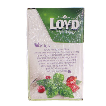 Loyd Herbatka ziołowa aromatyzowana mięta z dziką różą i żurawiną 40 g (20 torebek) (3)