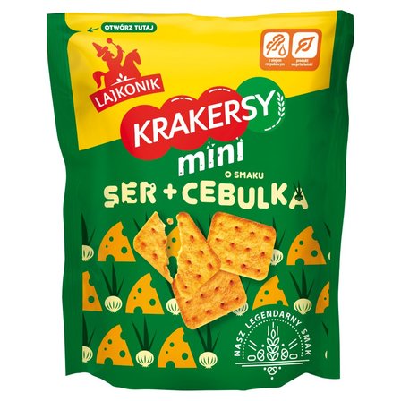 Lajkonik Krakersy mini o smaku ser + cebulka 100 g (1)