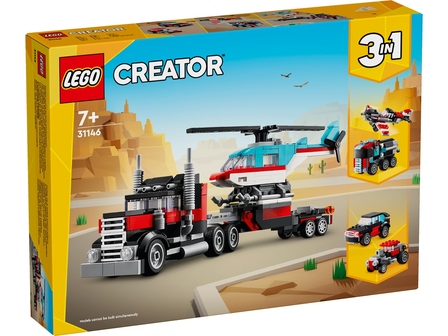 31146 LEGO Creator Ciężarówka z platformą i helikopterem (1)