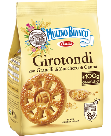 Mulino Bianco Girotondi - ciastka z granulkami cukru trzcinowego 800g (1)