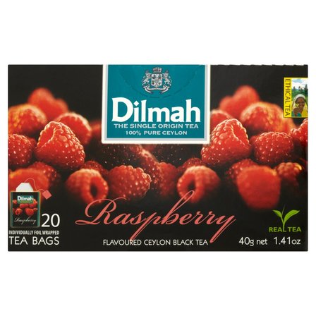 Dilmah Cejlońska czarna herbata z aromatem maliny 40 g (20 torebek) (1)