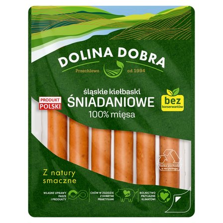 Dolina Dobra Śląskie kiełbaski śniadaniowe 100 % mięsa 200 g (1)