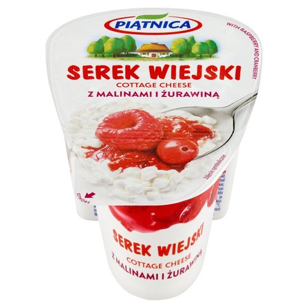 Piątnica Serek wiejski z malinami i żurawiną 150 g (2)