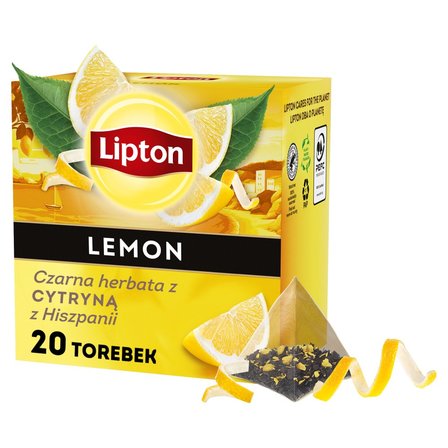 Lipton Czarna herbata z cytryną z Hiszpanii 34 g (20 torebek) (2)