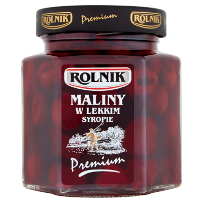 Rolnik Premium Maliny w lekkim syropie 320 g (1)