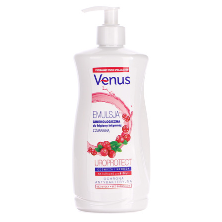 VENUS EMULSJA GINEKOLOGICZNA DO HIGIENY INTYMNEJ Z ŻURWINĄ UROPROTECT 500ML (1)