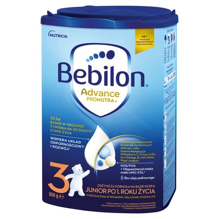 Bebilon 3 Advance Pronutra Junior Formuła na bazie mleka po 1. roku życia 800 g (2)