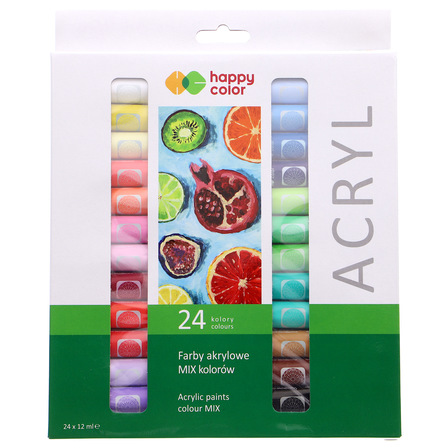 HAPPY COLOR  FARBY AKRYLOWE 24SZT 12ML (1)