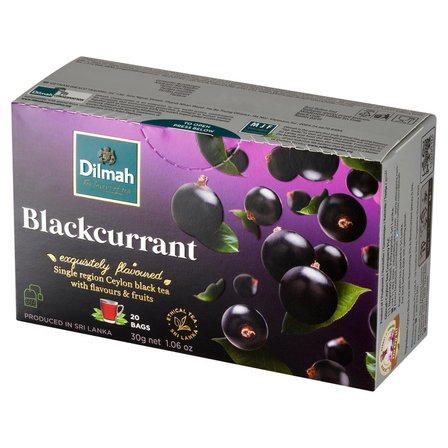 Dilmah Cejlońska herbata czarna aromatyzowana czarna porzeczka 30 g (20 x 1,5 g) (2)