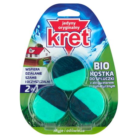 kret Bio kostka do spłuczki z aktywatorem enzymatycznym 150 g (3 x 50 g) (1)