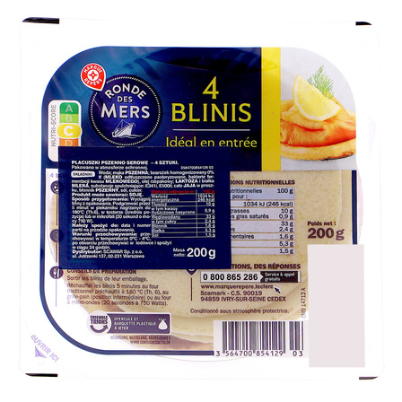 WIODĄCA MARKA BLINY PRZENNO SEROWE 4SZT. 200G (1)