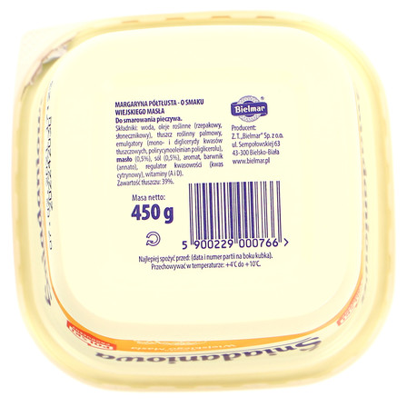 Śniadaniowa Margaryna o zmniejszonej zawartości tłuszczu o smaku wiejskiego masła 450 g (13)