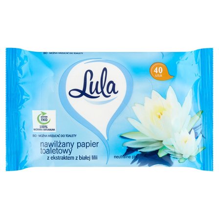 Lula Nawilżany papier toaletowy z ekstraktem z białej lilii 40 sztuk (1)
