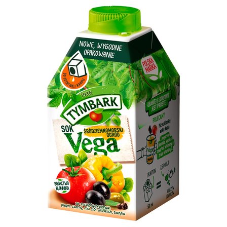 Tymbark Vega Sok z warzyw i owoców śródziemnomorski ogród 500 ml (1)