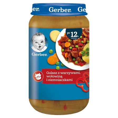 Gerber Gulasz z warzywami wołowiną i ziemniaczkami dla dzieci po 12. miesiącu 250 g (1)