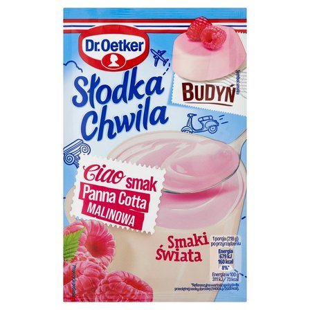 Dr. Oetker Słodka Chwila Budyń smak panna cotta malinowa 43 g (1)