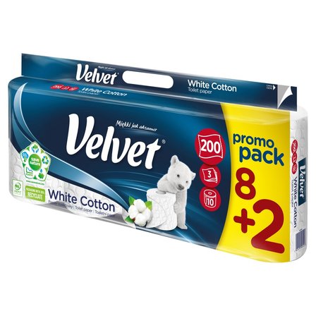 Velvet White Cotton Papier toaletowy 10 rolek (2)