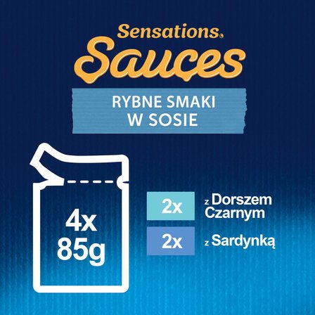 Felix Sensations Sauces Karma dla kotów rybne smaki w sosie 340 g (4 x 85 g) (5)