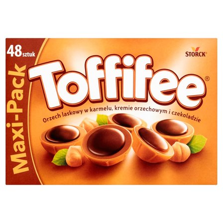 Toffifee Orzech laskowy w karmelu kremie orzechowym i czekoladzie 400 g (48 sztuk) (1)