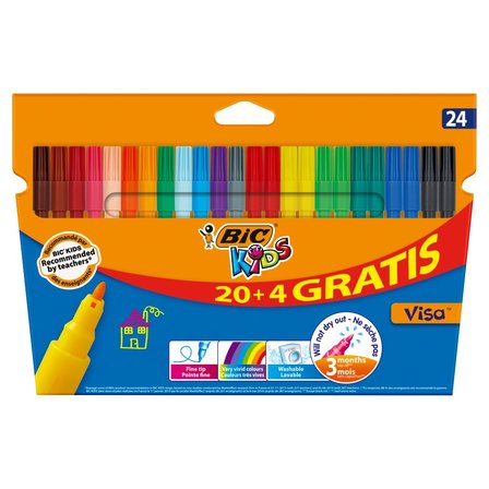 BiC Kids Visa Kolorowe flamastry 24 sztuki (1)