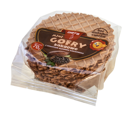 DIETA GOFRY KAKAOWE MINI Z DODATKIEM BŁONNIKA 70G (1)