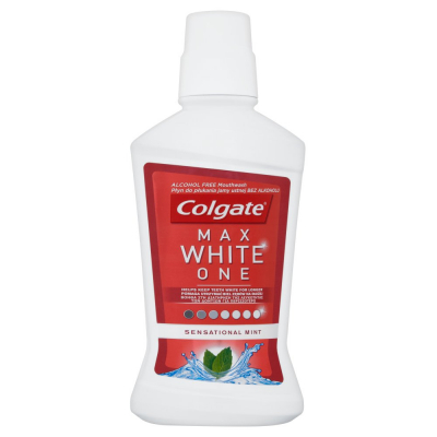 Colgate Max White One Sensational Mint Płyn do płukania jamy ustnej bez alkoholu 500 ml (1)