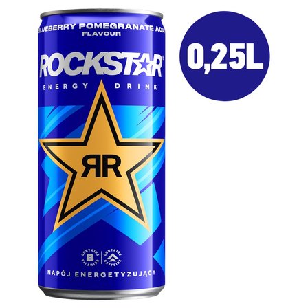 Rockstar Xdurance Gazowany napój energetyzujący o smaku owoców jagodowych i granatu 250 ml (2)