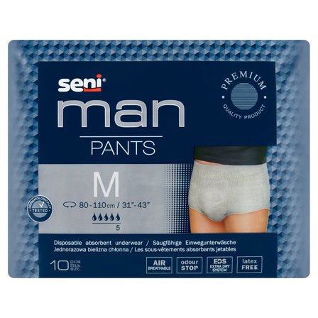 Seni Man Pants Jednorazowa bielizna chłonna M 10 sztuk (1)