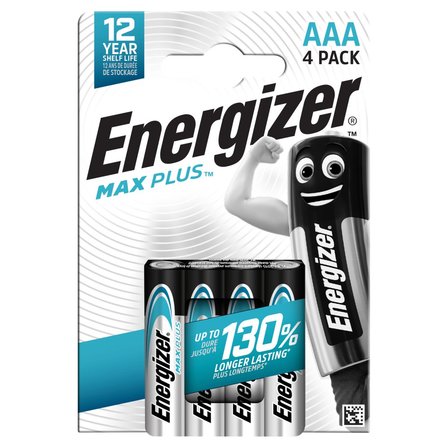 Energizer Max Plus AAA-LR03 1,5 V Baterie alkaliczne 4 sztuki (1)