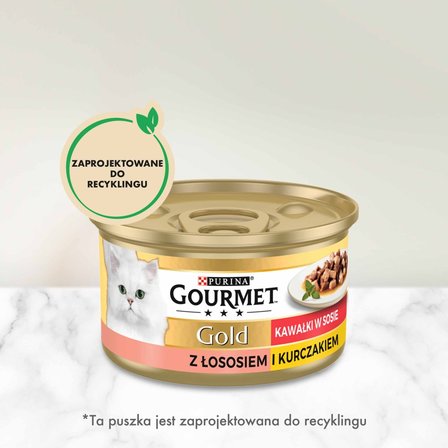 Gourmet Gold Karma dla kotów łosoś i kurczak w sosie z pomidorami 85 g (2)