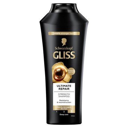 Gliss Ultimate Repair Regenerujący szampon do włosów mocno zniszczonych i suchych 400 ml (1)