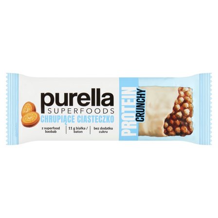 Purella Superfoods Protein Crunchy Baton białkowy chrupiące ciasteczko 45 g (1)