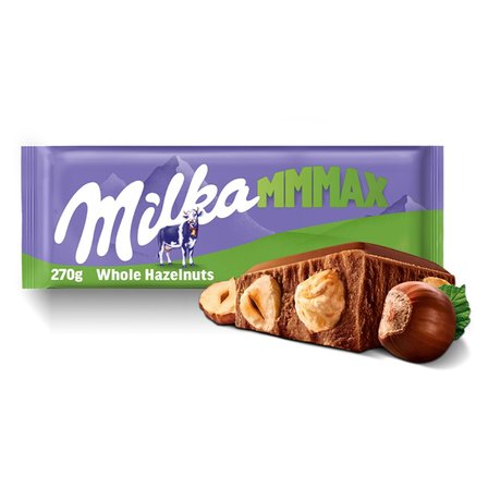 Milka Mmmax Czekolada mleczna z całymi orzechami laskowymi 270 g (6)