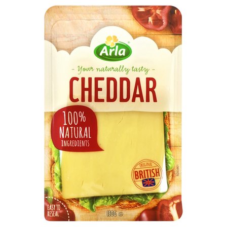 Arla Cheddar Ser w plastrach 150 g (1)