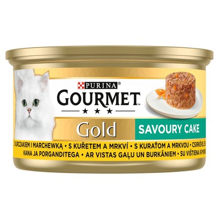 Gourmet Gold Karma dla kotów savoury cake z kurczakiem i marchewką 85 g (1)