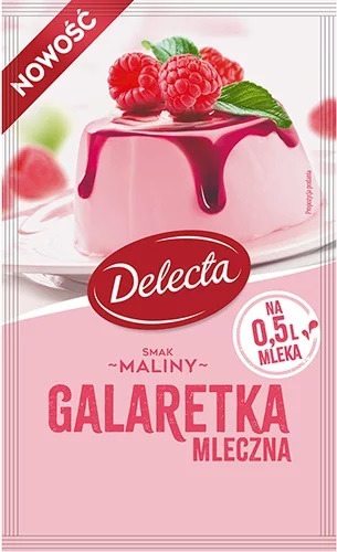 Delecta Galaretka mleczna smak maliny 60 g (1)