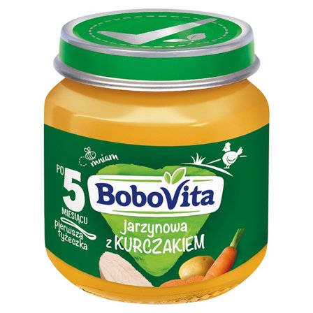 BoboVita Jarzynowa z kurczakiem po 5 miesiącu 125 g (1)