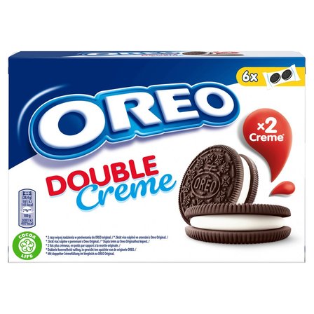 Oreo Double Ciastka kakaowe z nadzieniem o smaku waniliowym 170 g (12 sztuk) (1)