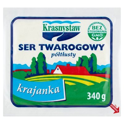 Krasnystaw Ser twarogowy półtłusty krajanka 340 g (1)