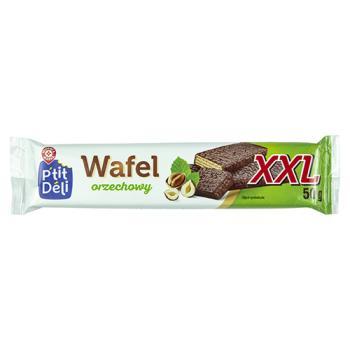 WM Wafel XXL w czekoladzie mlecznej przekładany kremem orzechowym 50g (1)