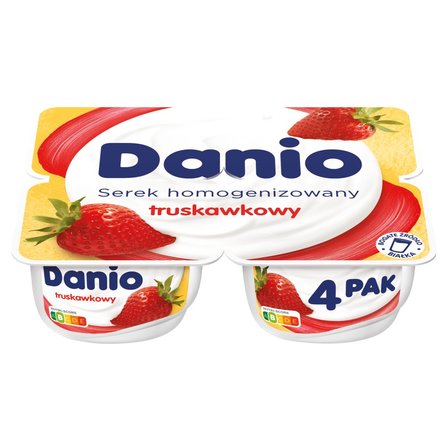 Danio Serek homogenizowany truskawkowy 520 g (4 x 130 g) (1)