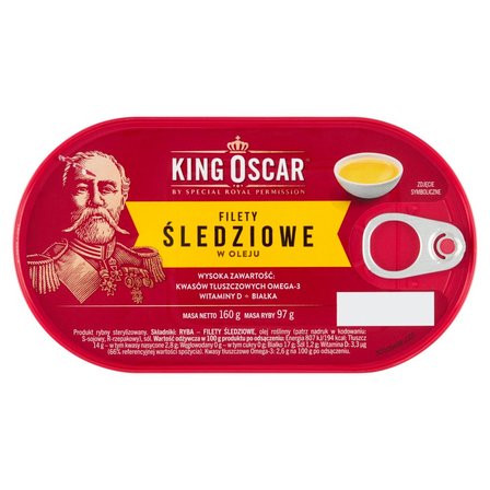 King Oscar Filety śledziowe w oleju 160 g (1)