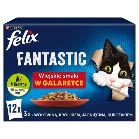 Felix Fantastic Karma dla kotów wiejskie smaki w galaretce 1,02 kg (12 x 85 g) (2)