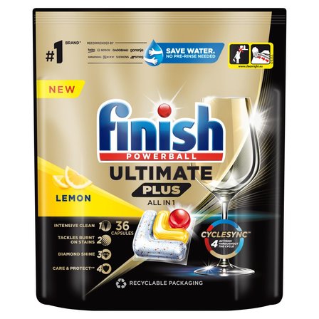 Finish Ultimate Plus Lemon Kapsułki do mycia naczyń w zmywarce 439,2 g (36 sztuk) (1)